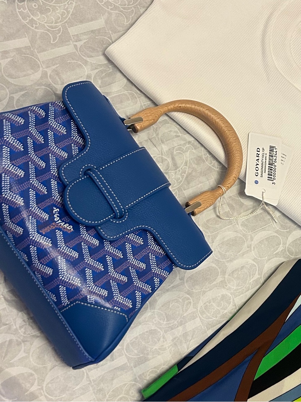 Goyard mini Saigon bag with crossbody strap